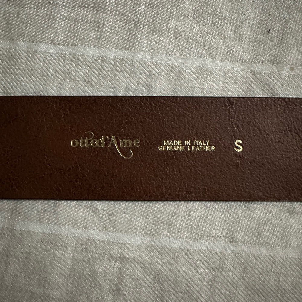 Brown Leather Belt with Silver Chain - Picture 4 of 4